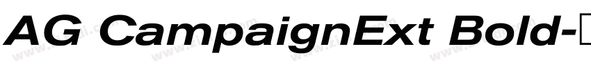 AG CampaignExt Bold字体转换